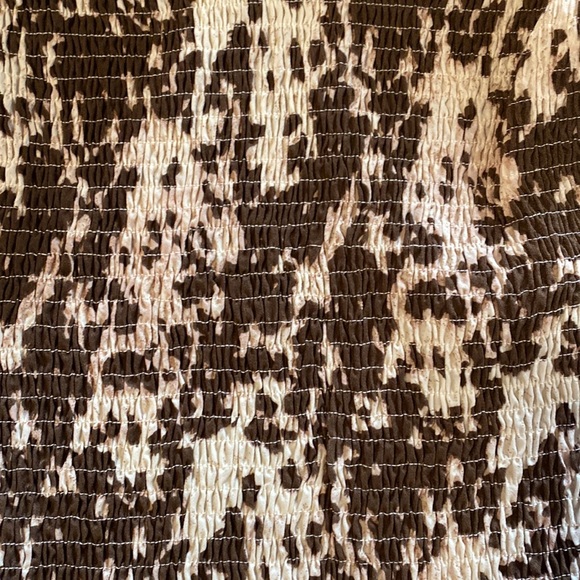 Blue Buttercup Cow Print Size S Off Shoulder Top Gathered Great Condition! - Picture 7 of 8